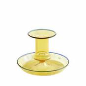 Bougeoir Flare Small / H 7,5 cm - Verre - Hay jaune en verre