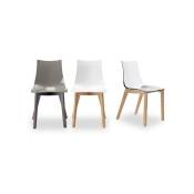 Chaise design avec pieds bois naturel - NATURAL ZEBRA