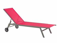 Chaise longue en acier et textile rouge levanzo 320958