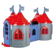 Château pour enfants en plastique avec deux tours castle du dragon double - Gris