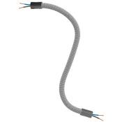 Creative Cables - Kit Creative Flex tube flexible recouvert de tissu RM75 Titane 30 cm - Noir - Noir