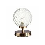 Dar Lighting - Lampe de table globe Esben Laiton antique,verre 1 ampoule 17cm - Laiton