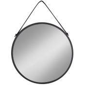 Ebuy24 - Trapani Miroir avec bande de suspente en cuir,