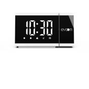 Evoe - Réveil projecteur - evoom - EV304588 - Blanc - Radio fm - 2 alarmes - Projection de l'heure