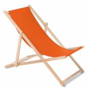 Greenblue Chaise longue GreenBlue bain de soleil pliante réglable couleur orange