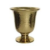 Iperbriko - Vase en aluminium doré brillant H25cm
