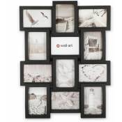 K&l Wall Art - rétro cadre photo collage bureau salon galerie pour photos magazine fleurs séchées 58 x 45 cm, noir - noir