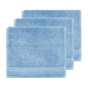 Lot de 3 serviettes invité 550 g/m² lavande 30x50 cm