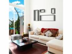 Lot de 4 étagères murales cubes rectangulaires étagère moderne merlino AHD Amazing Home Design