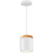Lustre suspension fer forgé intérieur minimaliste moderne E27 lampe suspension décorative (blanc) - Blanc
