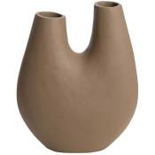 Made In Meubles - Vase marron 2 tiges en aluminium Tulipa - Marron