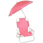 Mediawave Store - 2576 Chaise pliante pour enfants avec parasol anti-UV Couleur: Rose