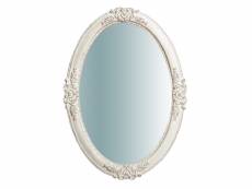 Miroir miroir mural de style shabby vertical ou horizontal en bois avec finition blanc antique mesure l46xp3xh65 cm production artisanale florentine f
