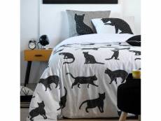 Parure de lit aux impressions de chat 240 x 220 cm