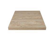 Plateau de table carré 600mm effet bois clair