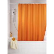 Rideau de douche, textile, couleur orange, 180x200