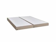 Sommier tapissier primo - 2x90x200 - taupe - 20 lattes