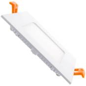 Spot Encastrable Dalle LED Carrée Extra Plate 6W Coupe 105x105 mm Downlight Panel Blanc Chaud 2700K - 3200K