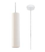 Suspension design Nancy Céramique blanc 1 ampoule 132cm