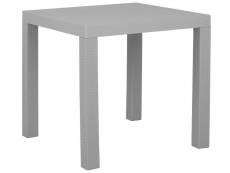 Table de jardin gris clair 80 x 80 cm fossano 158511
