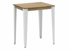 Table mange debout lunds 59x59x110cm blanc-vieilli. Box furniture CCVL5959108 BL-EV