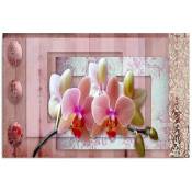 Tableau rose orchidée - 40 x 30 cm - Rose