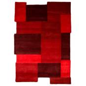 Tapis moderne et design en laine rouge 160x230 cm