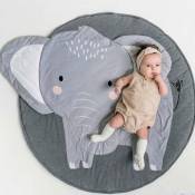 Tapis rampant bébé, tapis de jeu coton, tapis de sol bébé pliable, tapis de jeu bébé inodore, tapis bébé (éléphant) Fei Yu
