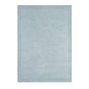 Tapis tufté main en laine bleu gris 120x170 cm