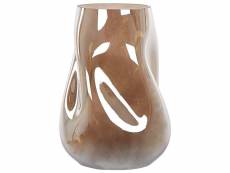Vase à fleurs en verre 27 cm marron imeros 345658