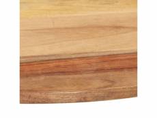 Vidaxl dessus de table bois solide rond 15-16 mm 80 cm 285971