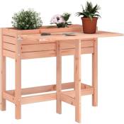 Vidaxl - Jardinière avec dessus de table pliable bois