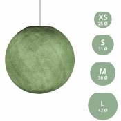 Abat-jour Sfera en fil - 100% fait main | Polyester Vert olive - M - Ø 35 cm - Polyester Vert olive