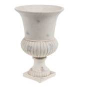 Amadeus - Vase Médicis blanc patine 32 cm - Blanc