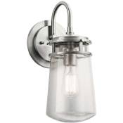 Applique extérieure lumineuse lanterne aluminium verre h 38,1 cm IP45 1 flamme balcon cour