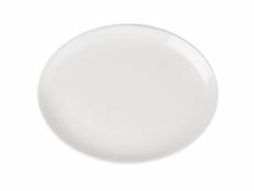 Assiettes creuses ovales en porcelaine blanche 254(l)x197(l)mm