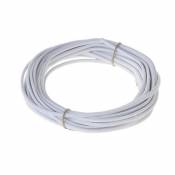 Câble électrique flexible H03VVH2F 2x0 75 mm² Blanc - 25 m