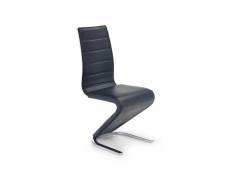 Chaise design en cuir synthétique 45 x 58 x 99 cm - noir