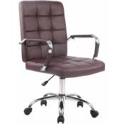 CLP - Chaise de bureau de design moderne en cuir eco avec des roues de différentes couleurs Couleur : Bordeaux rouge