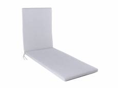 Coussin de chaise longue d'extérieur olefin couleur gris clair, 196x60x5cm T75674710