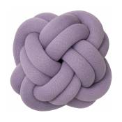 Coussin S en acrylique et laine lilas Knot - Design