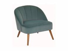 Eazy living fauteuil en velours gabby celadon vert
