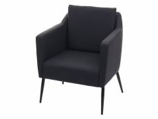 Fauteuil de salon hwc-h93a, fauteuil cocktail fauteuil relax fauteuil ~ similicuir noir
