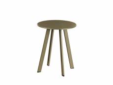 Fer - table basse ronde en métal ø40cm - couleur - vert kaki 377183-U