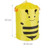 Helloshop26 - Panier corbeille à linge pour enfants pliable 39 litres jaune - Jaune