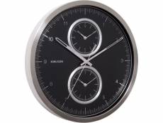 Horloge ronde multiple time 50 cm noir