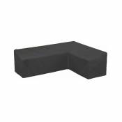 Housse de canapé d'angle de jardin en forme de l pour meubles d'extérieur Housse pour meubles d'extérieur en tissu oxford (noir) - 270x270x90 cm