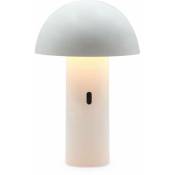 Lampe de table sans fil nomade à tête orientable blanche h 28cm. intérieur / extérieur - Blanc
