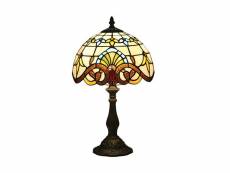 Lampe de table tiffany - lampe de salon - vintage multicolore
