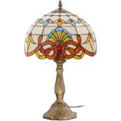 Lampe de table Tiffany - Verre Multicolore - Verre, Résine - Multicolore